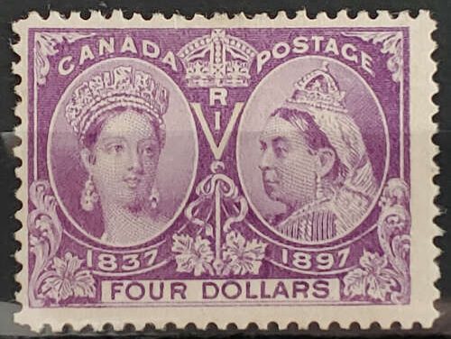 Canada #64 Fine+ Mint 1897 $4 Jubilee