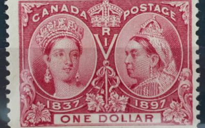 Canada #61 F/VF Mint 1897 $1 Jubilee