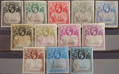 Ascension #10-21 Mint 1924/1933 George V Set (12)
