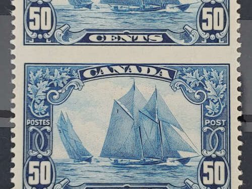 Canada #158c VF one NH 1929 50c Bluenose Perf by Imperf Pr