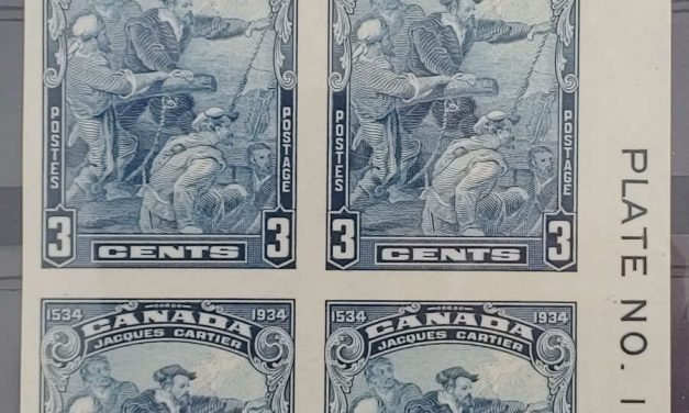 Canada #208a VF stamps NH UR 1934 3c Cartier Imperf Pl Blk