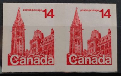 Canada #730a VFNH 1978 14c Parliament Imperforate Pair