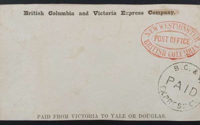 B.C. and Victoria Express circa 1862/63 New West Paid Front, ex Wallace