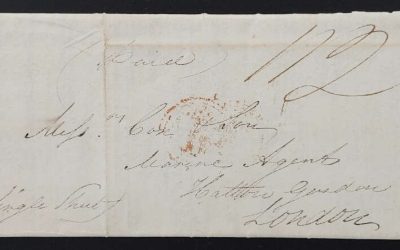 New Brunswick 1837 Paid Transatlantic Gravesend Ship FLS, ex Kutz