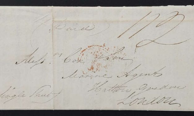 New Brunswick 1837 Paid Transatlantic Gravesend Ship FLS, ex Kutz