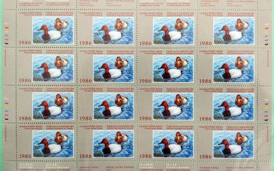 Canada #FWH2 VFNH 1986 $4 Canvasbacks Sheet (16)