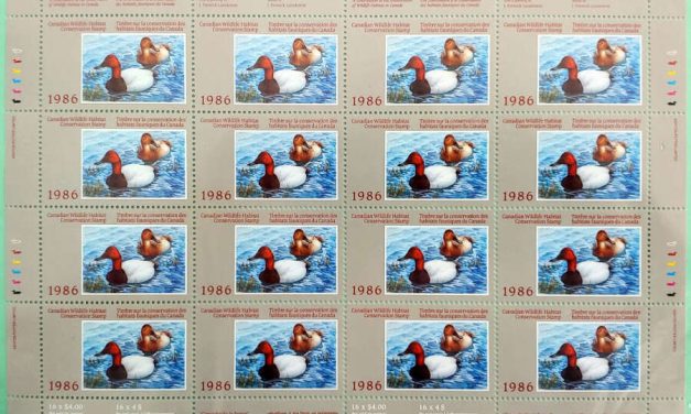 Canada #FWH2 VFNH 1986 $4 Canvasbacks Sheet (16)