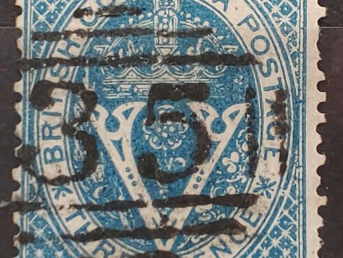 British Columbia #7 Fine Victoria numeral Used 1867 3d