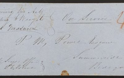 P.E. I. 23 May 1853 4d Col. Secretaries Office Cover and Act, ex Saint