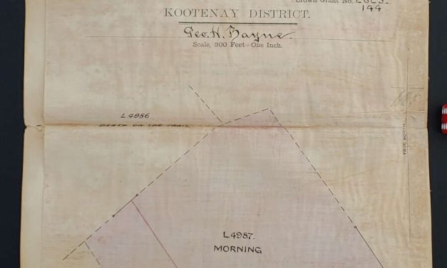 Kootenay District 1902 signed Mining Claim