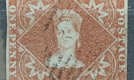 Nova Scotia #1 Fine Used 1853 1d Red Brown