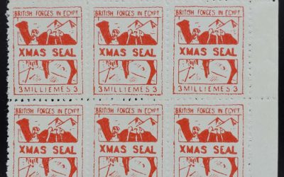 Egypt #M10 stamps NH 1935 3m UR Christmas Seal Block