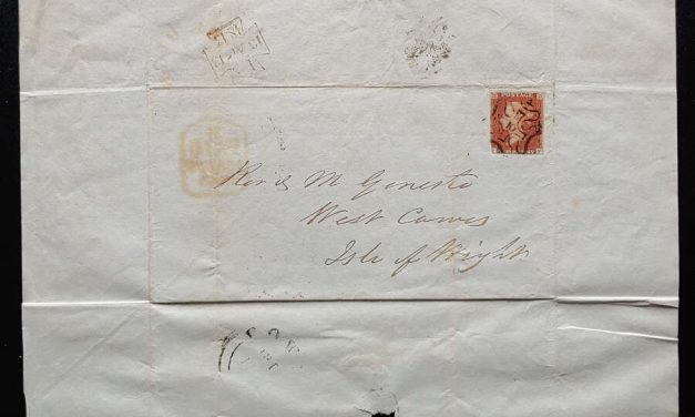 G.B. #3 13 Aug 1842 1d Red M/C #10 Reused FLS US$1100