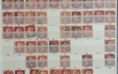 G.B. #33 Used 1864 1d Red Plates 71/218, some faults (114)
