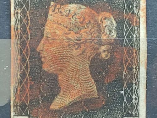 G.B. #1 F/VF Red M/C Used 1840 1d Black