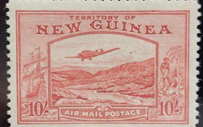 New Guinea #C58 Mint 1939 10/- Airmail