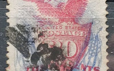 U.S.A. #121 Fine Used 1869 30c Eagle and Flag