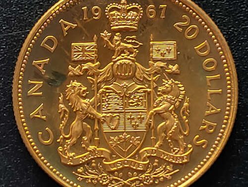 Canada Specimen 1967 Centennial $20 Gold .529oz AGW