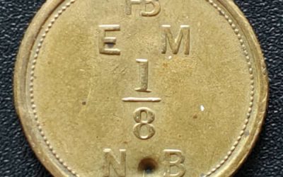 Hudson’s Bay Company 1857 1/8 Made Beaver Moose Factory token