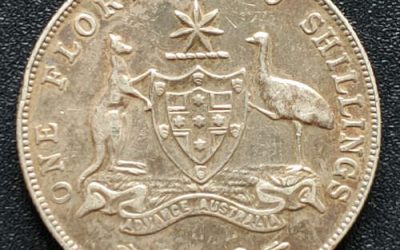 Australia XF+ 1928 George V Silver Florin