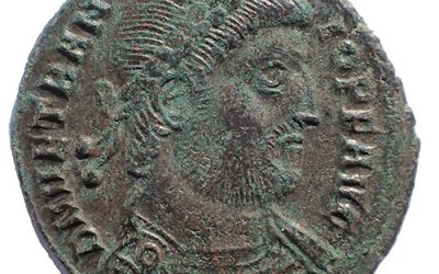 Vetranio 350 AD 4.7gm AE24 struck at Thessalonica