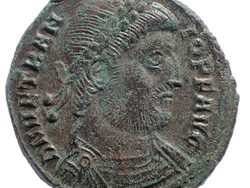 Vetranio 350 AD 4.7gm AE24 struck at Thessalonica