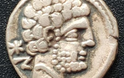 Celtic Iberia 180-20BC Bolskan 3.95gm Silver Denarius, solder