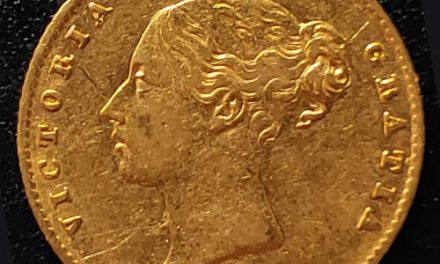 G.B. VF+ 1847 Queen Victoria Shield type Gold Half Sovereign
