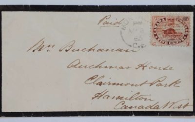 Canada #15 Isaac Buchanan 6 Apr 1865 5c Mourning Cover