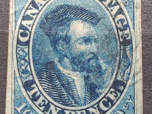 Canada #7 Fine+ Used 1855 10d Cartier