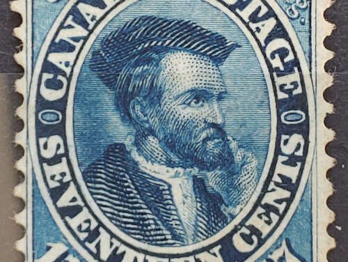 Canada #19 gen Fine Unused 1859 17c Jacques Cartier