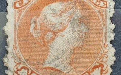 Canada #22a VF Used 1868 1c Watermarked Large Queen