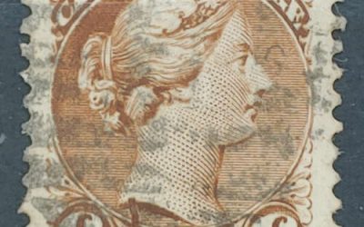 Canada #39iv F/VF Used 1872 6c Neck Flaw