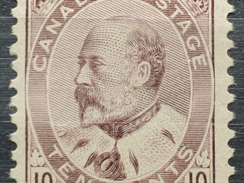 Canada #93 F/VF Mint lightly hinged 1903 10c Edward VII shade