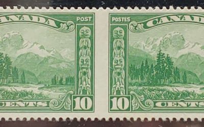 Canada #155b F/VF Never Hinged 1928 10c Perf By Imperf Pair