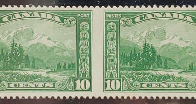 Canada #155b F/VF Never Hinged 1928 10c Perf By Imperf Pair
