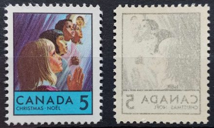 Lot 61 Canada #502ii VFNH 1969 5c Christmas, Black Reverse Offset Variety