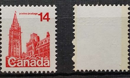 Canada #715b VFNH 1978 14c Missing All Colour Variety w/ Cert copy