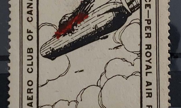 Canada #CLP2 VFNH 1918 25c Burning Zeppelin