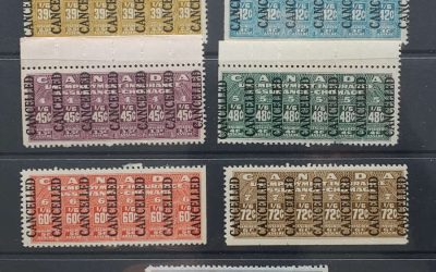 Canada #FU14S-FU26S Never Hinged 1948 Specimen Set $776. (13)