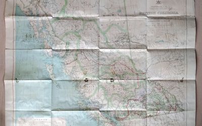 B.C. 1913 Dept of Lands Mining Division colour Map