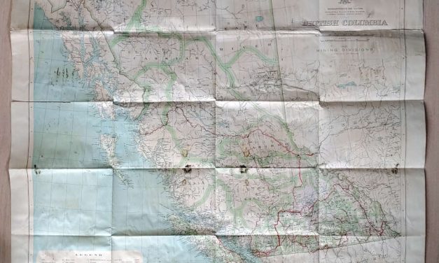 B.C. 1913 Dept of Lands Mining Division colour Map