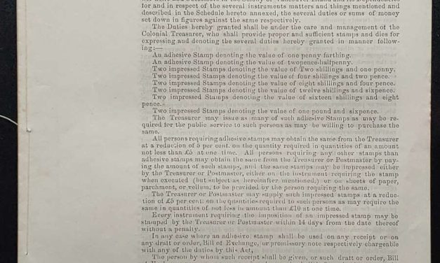 An Act to Impose Certain Stamp Duties, 1862 Folio w/ Stamp Act
