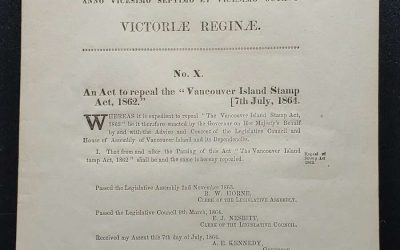 An Act to Repeal the Vancouver Island Stamp Act, 7 July 1864