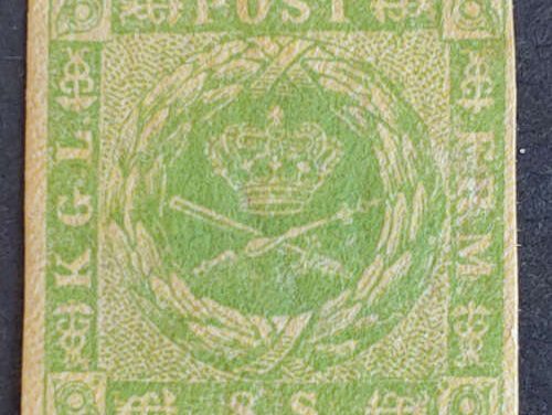 Denmark #5 Fine+ Mint HR 1857 8s Green