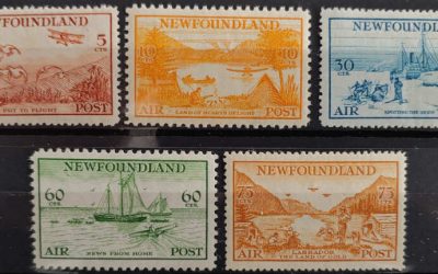 Newfoundland #C13iii-17 F/VF Never Hinged 1933 Airmail Set (5)