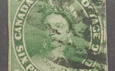 Canada #9 Fine Used 1857 7.5d Victoria shade