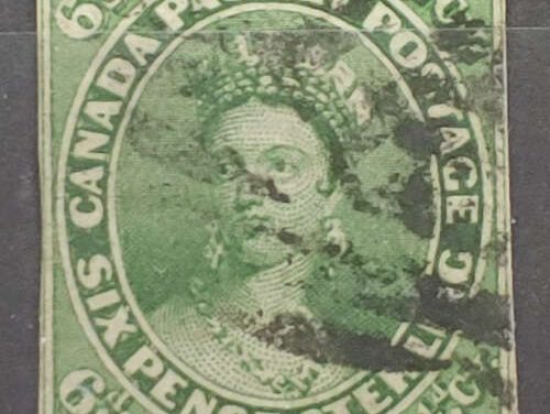 Canada #9 Fine Used 1857 7.5d Victoria shade