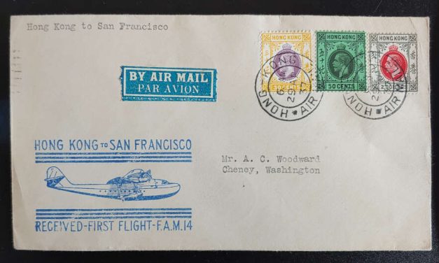 Hong Kong 29 Apr 1937 $2.80 cacheted typed address FFC to SFR (3)