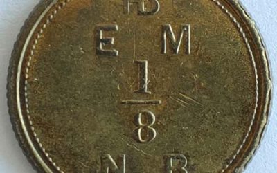 Hudson’s Bay Company XF+ 1857 1/8 Made Beaver East Main Token